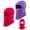 Purle+Rose Red, variant on Balaclava Face Mask for Kid Warm Fleece Windproof Ski Mask for Boy and Girl,Black 2 Pack