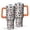 Dark-orange-2, variant on Leopard Print 40oz Tumbler– Stainless Steel Insulated Tumbler with Handle and Straw, Large Capacity Travel Cup for Hot & Cold Drinks