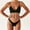 Black, variant on Pompotops Women Solid Push Up High Cut Lace Up Halter Bikini Set Two Piece Swimsuit for Women Girls Senior