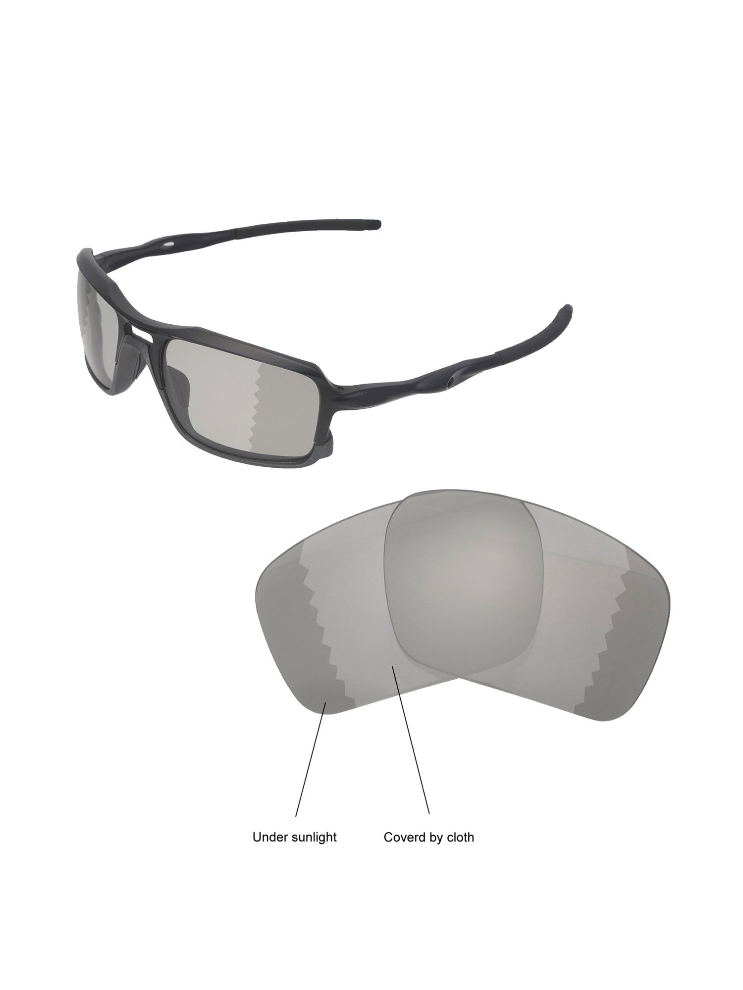 Walleva Transition/Photochromic Polarized Replacement Lenses for Oakley