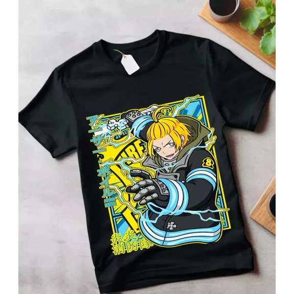 Shinra T-shirt Fire Force Skitaru Shonen Tamaki Fire Ffighters Benimar Shirt