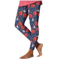 thumbnail image 3 of TaTaai Women Rugby Random Print Stretchy Yoga Leggings Skinny Fit Casual Fashion Pants Ladies Workout Gym Daily Wear Non-See-Through No Fading Comfortable Stylish Leggings Gift, 3 of 5