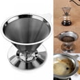 thumbnail image 2 of EIGTHTAIL Filtre à Café Réutilisable Gobelet Cône en Métal en Acier Inoxydable pour Café Filtre Goutte à Goutte, 2 of 7