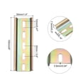 thumbnail image 2 of Unique Bargains DIN Rail Slotted Iron Mounting Guide 4 Inch x 1.4 Inch x 0.3 Inch Iridescent 4 Pcs, 2 of 4