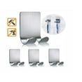 4Pack Stainless Steel Razor Holder for Shower SelfAdhesive, NoDrill Heavy Duty Shower Hooks