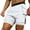 White, variant on ohmzyzo Men's Workout Shorts 2 in 1 with Zipper Pockets Gym Running Athletic Shorts for Men