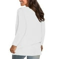 thumbnail image 3 of Fanxing Deals 2025 Plus Size Long Sleeve Shirts for Women Fall Loose Fit Blouses Long Tunics for Women to Wear with Leggings White,XXXXL, 3 of 7
