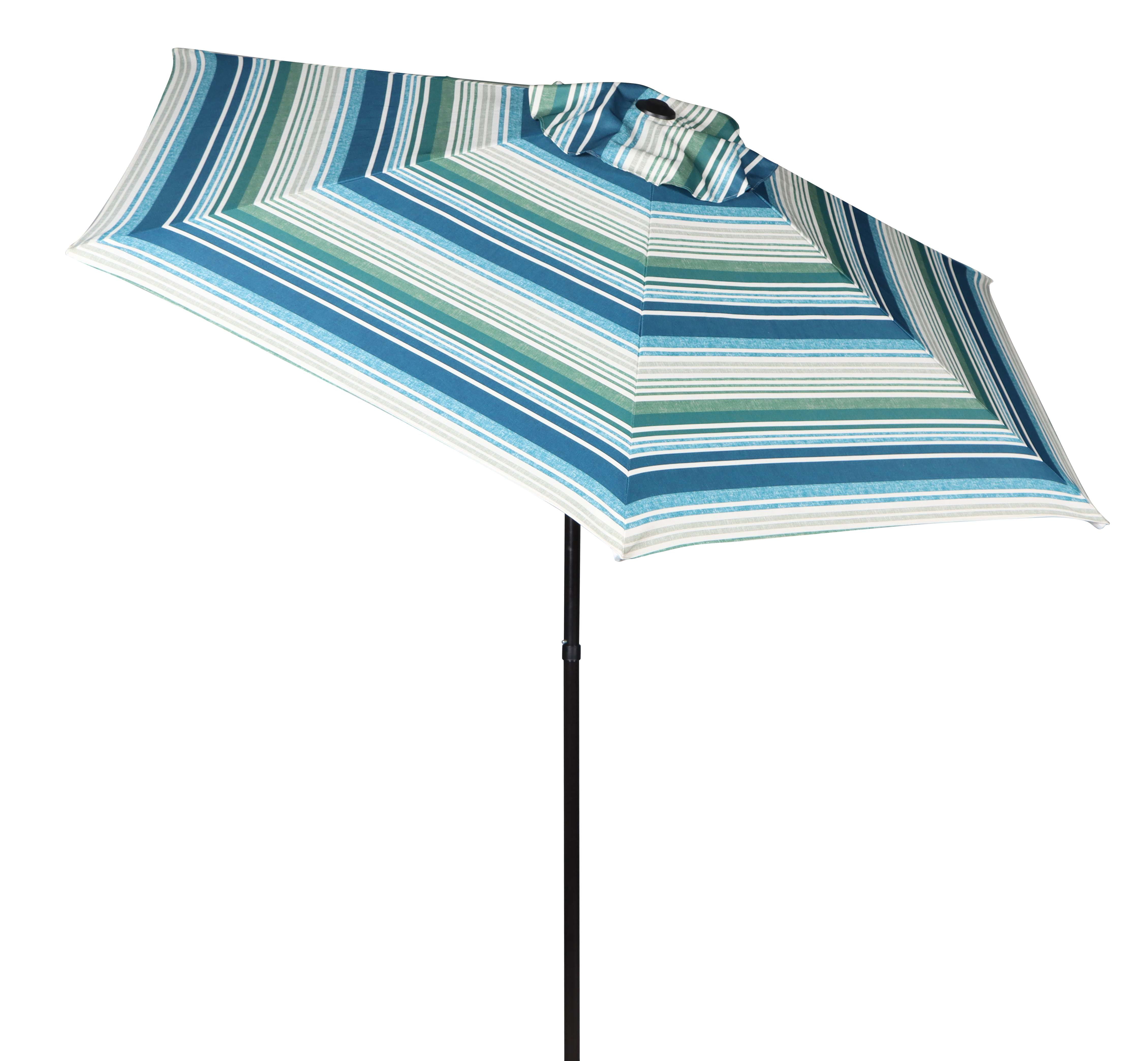 better homes and garden brown stripe patio umbrella Better Homes and Gardens 7.5' Fergus Stripe Round Tilting Push Up Patio  Umbrella