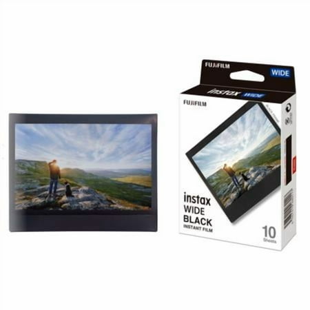 チェキフィルム ワイド ブラック 新品 instax wide チェキ用フィルム 富士フイルム インスタントカラーフィルム 長方形 10シート Black チェキ 純正 フイルム