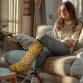 thumbnail image 2 of COEQINE Sunflower Wood Leg Cast Cover Outdoor Protection Leg Cover Fashionable Leg Cast Cover Sock Elastic Cast Socks Cover Cast Soft Knee Cast Sock After Surgery Gifts Small, 2 of 7