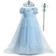 thumbnail image 1 of Fantasty-Disfraz de Elsa para niña, vestido de Blancanieves para fiesta de cumpleaños, Carnaval, Halloween, 4 a 10 años Fivean unisex, 1 of 2