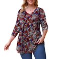 thumbnail image 2 of FOLUNSI Women's Plus Size Tops Casual Blouses Long Sleeve Flowy Tunic Tops m-4xl, 2 of 6