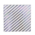 thumbnail image 2 of Beistle Pack of 12 White and Purple Iridescent Striped 2-Ply Beverage Napkins 6.5”, 2 of 2