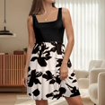 thumbnail image 2 of WILLBEST Vestidos Cortos Para Mujer 2025 Vestido Tipo Chaleco Holgado Con Cuello Redondo Y Sin Mangas Con Estampado De Patchwork, 2 of 4