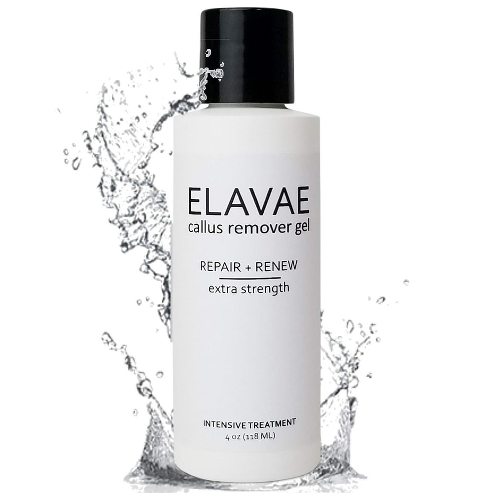 Elavae Callus Remover Gel Extra Strength. Works well with foot scrubber