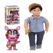 Games:Five Nights at Freddy's Pizza Simulator - Pigpatch Collectible Figure + Franco 18 inch Non-posable Boy Regular Fashion Doll, Pack of 2