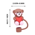 thumbnail image 2 of EGNMCR Kitchen Essentials Kitchen Gadgets Valentine's Day Love Straw Cap Straw Stopper Cap Straws cap, 2 of 5