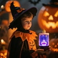 thumbnail image 3 of Bougie Squelette Halloween Lumière Sans Flamme LED de Table pour Fête Nécessite 2 Piles AA (Non Inclus), 3 of 6