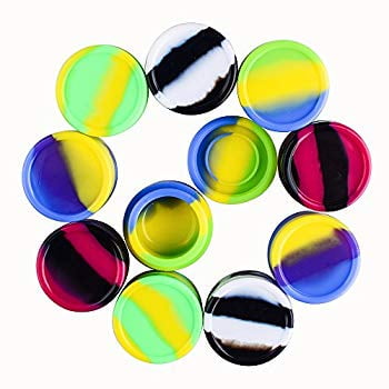 Non-Stick Wax Dab Containers 5ml Food Grade Silicone 10pcs Assorted Colors Wax Oil Multi Use Jars