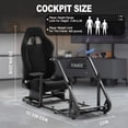 thumbnail image 3 of Marada Racing Simulator Cockpit with Black Seat and Wheel Stand Fit Logitech G25 G27 G29 G920, 3 of 23