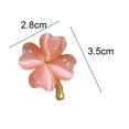 thumbnail image 6 of Xinyolin Clover Brooch Formal Clothes Collar Decoration Plant Brooch Clothes Jewelry Smooth Realistic Leaf Shape Anti-rust Lightweight Clothes Pin, 6 of 8