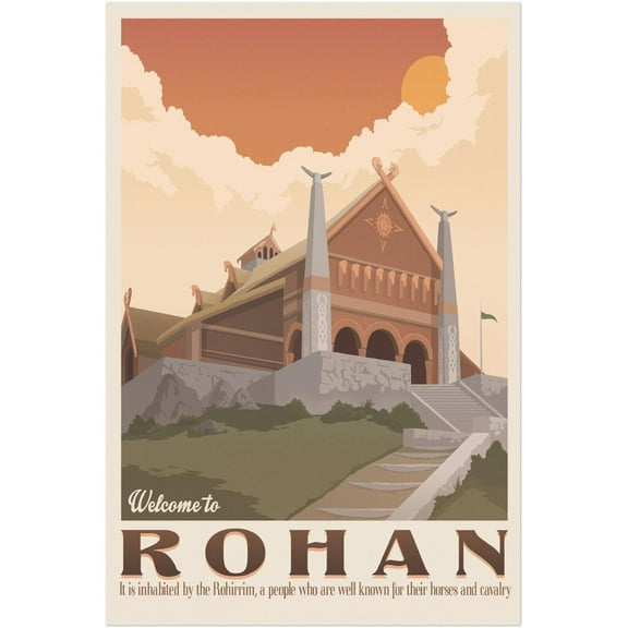Welcome to Rohan - Lord of the Rings Travel Poster (8x12Inches(US/CANonly))