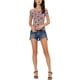 thumbnail image 2 of INSPIRAR CHIC Blusa Cortada de Manga Corta Ajustada sin Hombros S Gris Rosa, 2 of 6