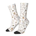 thumbnail image 1 of Bingfone Coffee Print Compression Socks for Women and Men Long Socks for Running Athletic Cycling Nurse, 1 of 6