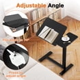 thumbnail image 5 of EDX Overbed Bedside Desk, Rolling Laptop Stand Tray Overbed Table with Wheels and Height Adjustable for Laptop Bed Sofa, Black, 5 of 9