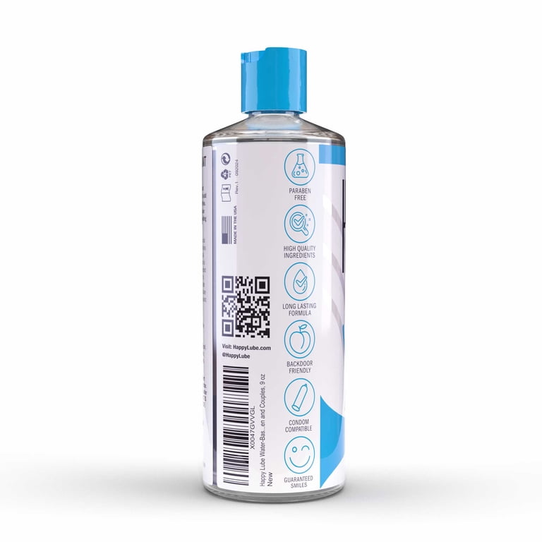 Happy Lube Water Based Personal Lubricant, 9 fl oz, Paraben-Free, Long  Lasting, Condom Compatible - Walmart.com