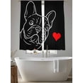 thumbnail image 5 of French Bulldog Sheer Curtains 2 Panels Set Love Heart Sheer Window Curtains Light Filtering Rod Pocket Voile Drapes for Bedroom Living Room 52"x63", 5 of 8