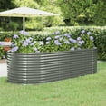 thumbnail image 5 of vidaXL Garden Raised Bed Gray 144.5"x55.1"x26.8" Powder-coated Steel, 5 of 28