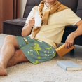 thumbnail image 3 of Wukai Cute Yoga Frogs Men’s Short Pajama Pants With Pockets Soft Sleep Pj Shorts for Men-, 3 of 6