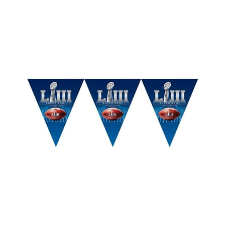 Super Bowl LIII 2019 Football Championship Party Pennant Wall Decoration Banner