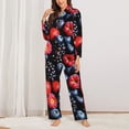 thumbnail image 2 of Sigee Variety Of Fruits And Berries for Women’s Pajama Sets Long-Sleeved Pjs Sets for Women 2 piece Sleepwear-Medium, 2 of 7