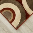 thumbnail image 4 of Allstar Orange Woven Hand Carved Contemporary. Modern Circles Area Rug (3' 9" x 5' 1"), 4 of 4