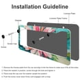 thumbnail image 4 of 2 Pack Green And Blue Flower Painting License Plate Frames Oil Painting Blue Pink Spring Summer Floral Car Accessories Aluminum 2 Round Holes for Women, 4 of 6
