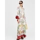 thumbnail image 4 of Vestido largo informal con estampado de flores para mujer, traje holgado con cuello en V y manga acampanada, para primavera y verano, 2024, 4 of 5
