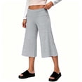 thumbnail image 3 of yillto Capris for Womens Lounge Capri Pant Yoga Workout Gym High Waist Casual Soft Comfy Cropped Pants, 3 of 6
