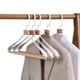 thumbnail image 5 of wood coat Hanger Metal Wooden Suit Hanger With Wid Shoulder Clothes Rack Wardrobe Organizer Cabides Para Roupa Coat Rack, 5 of 5