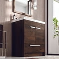 thumbnail image 3 of Eviva Lugano 24" Rosewood Modern Bathroom Vanity w/ White Integrated Top, 3 of 7