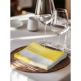 thumbnail image 6 of Yellow Geometric Cloth Napkins Set of 8 Reusable Dinner Napkins, Watercolor Ombre Modern Abstract Art Cocktail Napkin Washable Table Napkins for Wedding/Holiday Party/Baby Shower 20"x20", 6 of 7