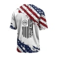 thumbnail image 5 of CIENVNSTG USA Flag Distressed Print T Shirt for Men 4th of July Themed Short Sleeve Crew Neck Casual Fit Patriotic Tee for Independence Day and Summer Daily Use White L, 5 of 5
