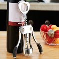 thumbnail image 3 of Wing Corkscrew Cork Remover, Premium Red Wine Beer Bottle Opener, Reusable Wine Bottle Accessories,1 x Wing Corkscrew Cork Remover,silver, 3 of 8