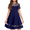 Navy Blue, variant on Girls Contrast Mesh Short Sleeve A Line Party Dresses Red Formal Dress with Pockets for Tween 5-12Y