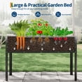 thumbnail image 4 of EuKer Metal Planter Box, 31.5" Elevated Garden Bed with Legs for Vegetables, Flowers, Herbs, Black, 4 of 7