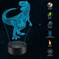 thumbnail image 4 of YSITIAN Dinosaur Night Light for Kids - 3D Dinosaur Lamp 16 Colors Optical Illusion Touch & Remote Control with 3 Acrylic Flats Best Christmas Birthday New Year Gifts H1116-13, 4 of 6