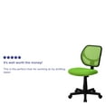 thumbnail image 5 of Flash Furniture Low Back Green Mesh Swivel Task Office Chair, 5 of 13