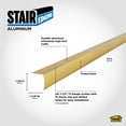 thumbnail image 3 of M-D Building Products 79103 1-1/8 In. X 1-1/8 In. X 72 In. Satin Brass Aluminum Stair Edging w/ Screw Nails, 3 of 7