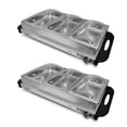 thumbnail image 1 of NutriChef 3 Pot Electric Hot Plate Buffet Warmer Chafing Serving Dish (2 Pack), 1 of 8